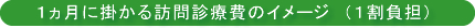 １ヵ月に掛かる訪問診療費のイメージ　（１割負担）